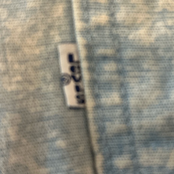 Levi's Blue and Yellow Jean Shorts with Star Embroidery - Picture 3 of 5